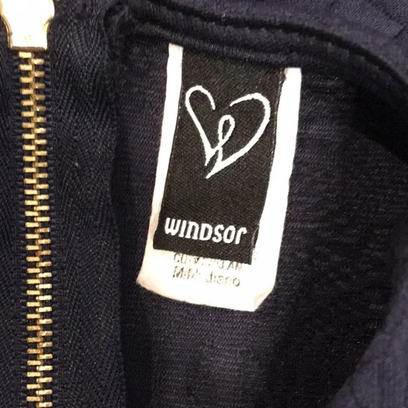 Navy blue Windsor medium knee high dress - Picture 5 of 9